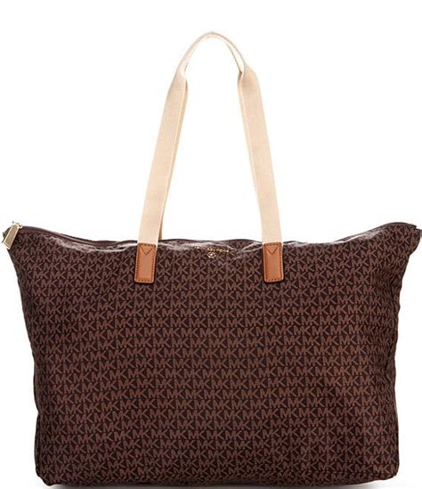 michael kors jet set large packable travel tote bag|Michael Kors saffiano leather tote.